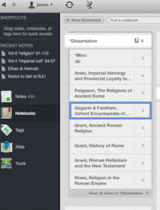 Evernote Folder View